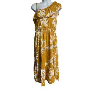 Old Navy Womens Midi Dress Size Small Yellow & White Floral Midi Summer
